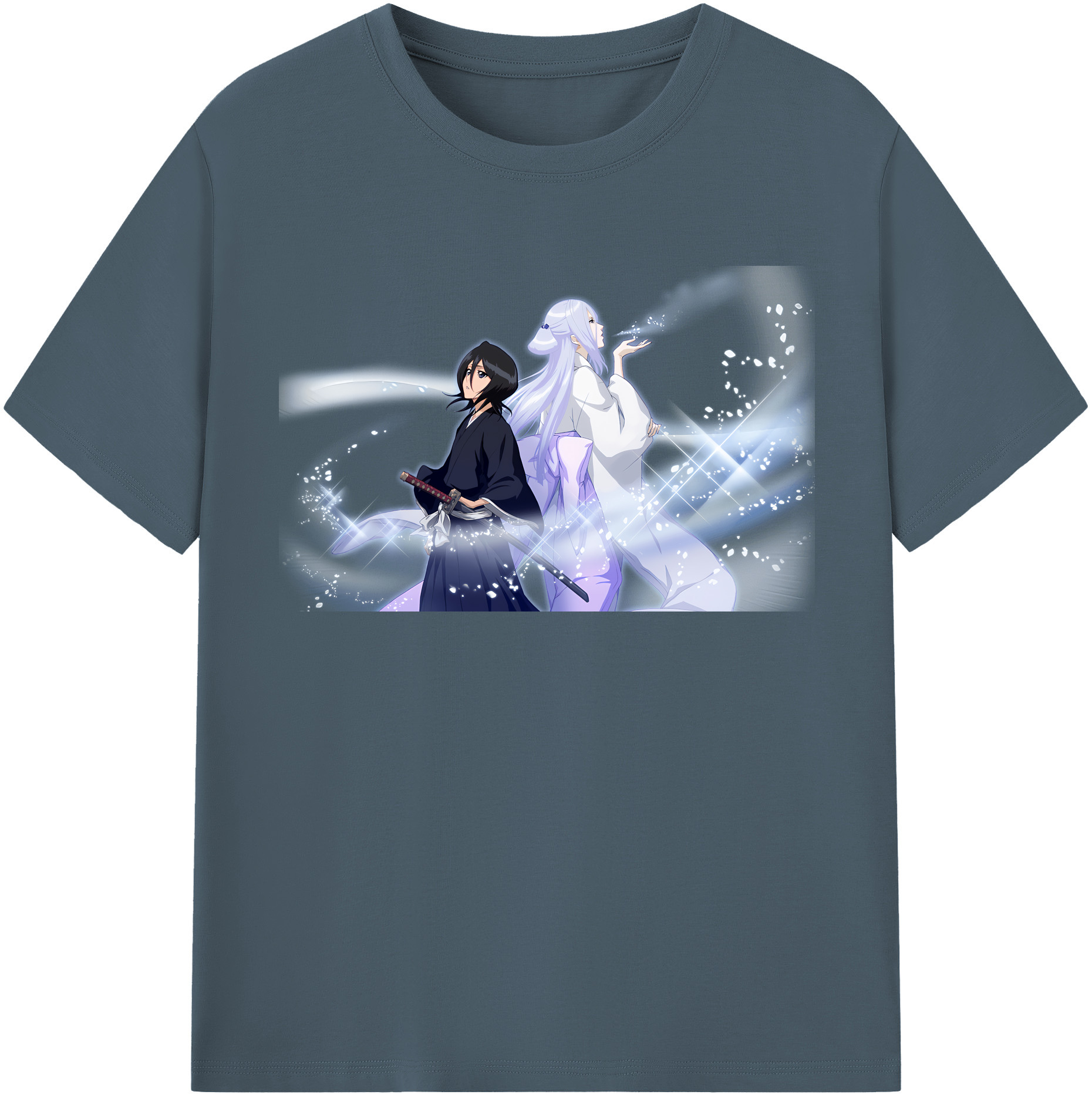 （画像用） ブリーチ 朽木ルキア BLEACH Kuchiki Rukia 綿100％半袖Tシャツ（フロントプリント）